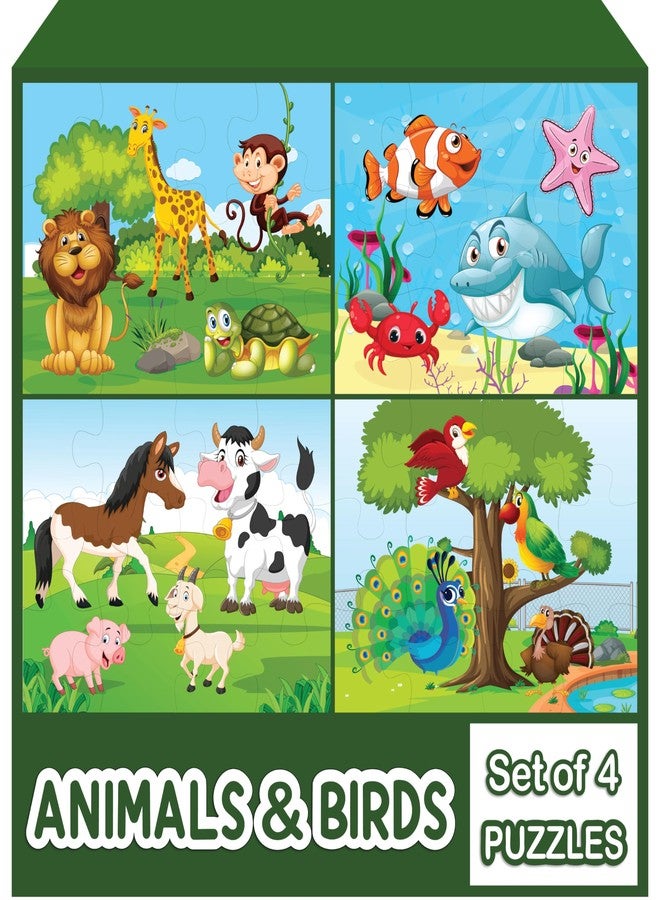 WONDRBOX Kids Puzzles, Animal and Birds Jigsaw for Ages 3-5 Years, Set of 4-48 Pcs (Multicolor, Size 30X22 CM) - Image 1